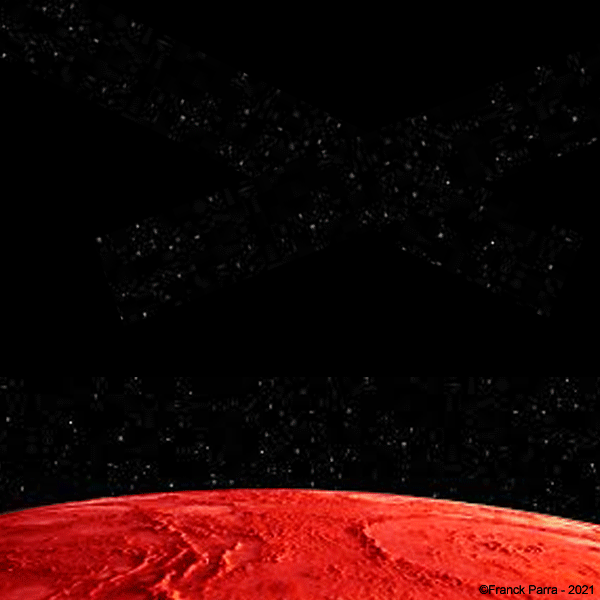 Bitcoin Egg falling on Mars