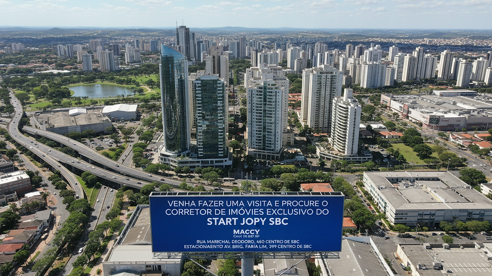Vista aérea de São Bernardo do Campo com prédios modernos