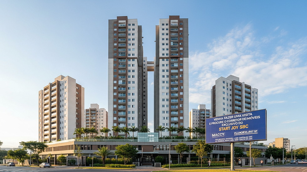 Wide angle view of modern residential buildings in Rudge Ramos