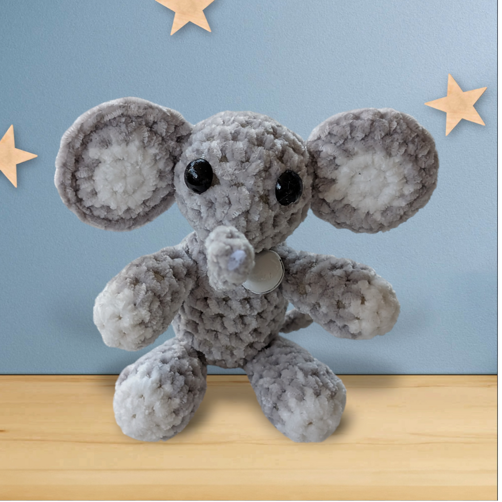 Miniaturbild: Elefant aus Chenillewolle 