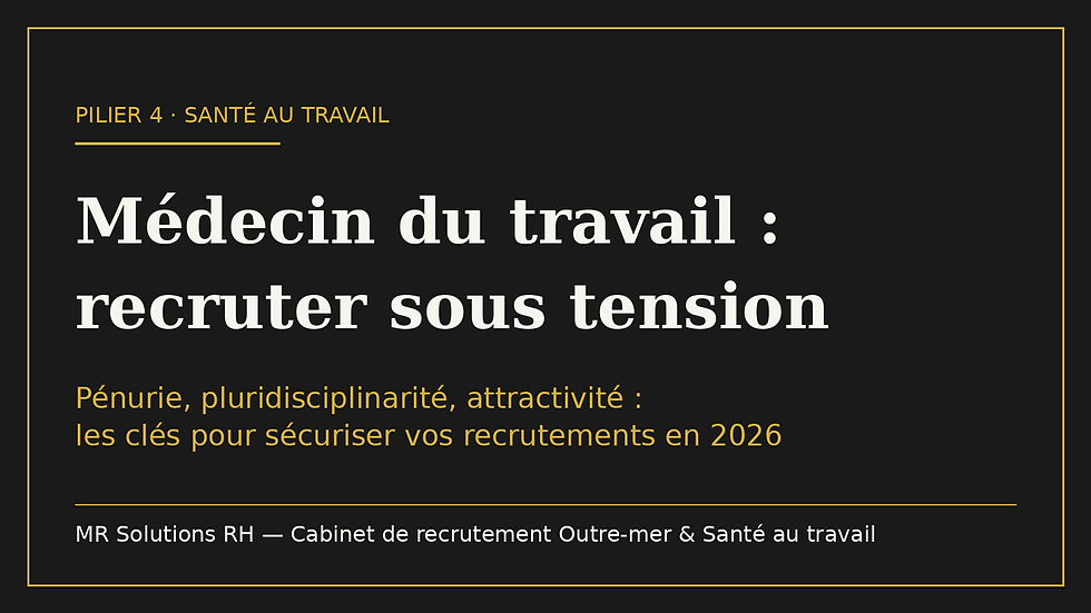 Pénurie de médecins du travail : recrutement sous tension, comment s'y prendre