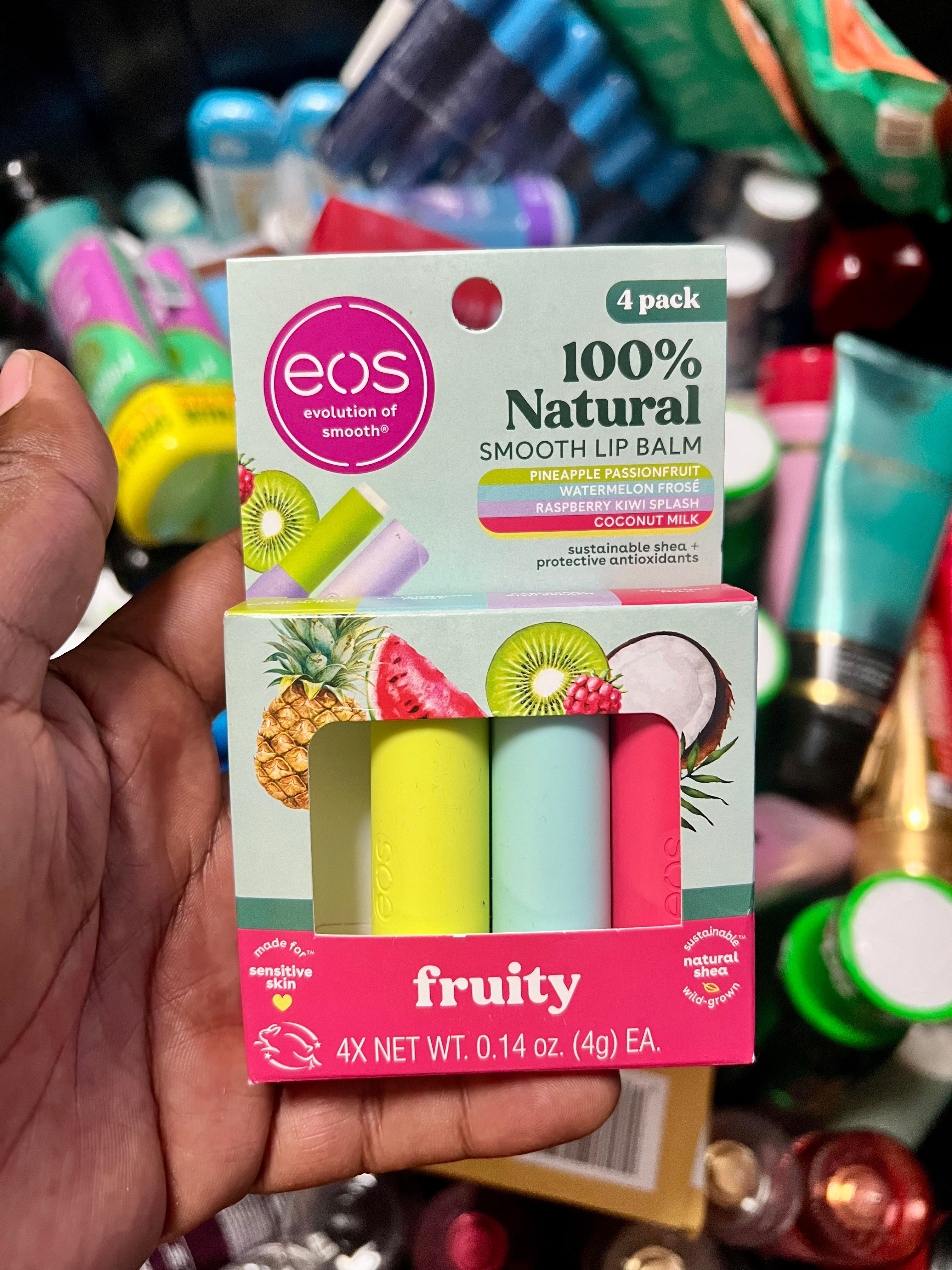 EOS 100% Natural Lip Balm, Coconut Milk, Pineapple Passionfruit, Watermelon Fros