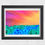 Thumbnail: Bright Abstract Ocean Watercolor Style Sunrise Black Frame