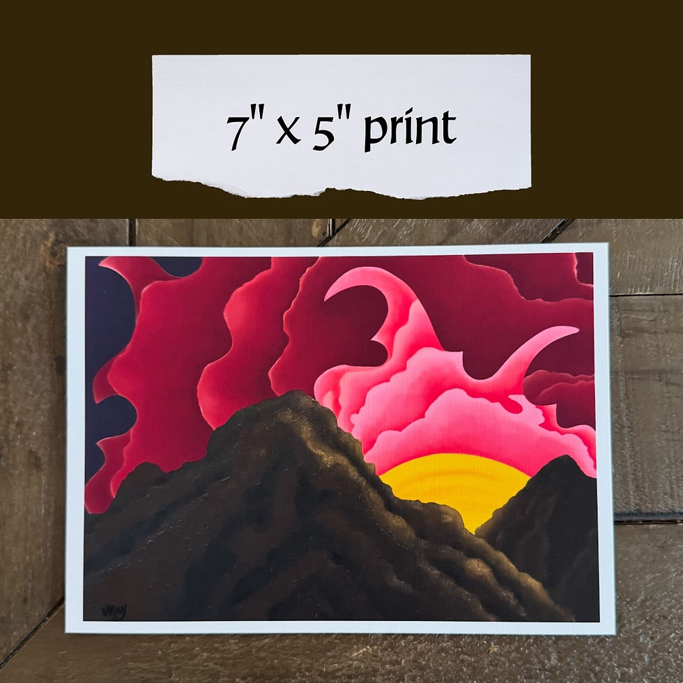 Thumbnail: Dawn over Mountains Abstract Art 5x7 print photo