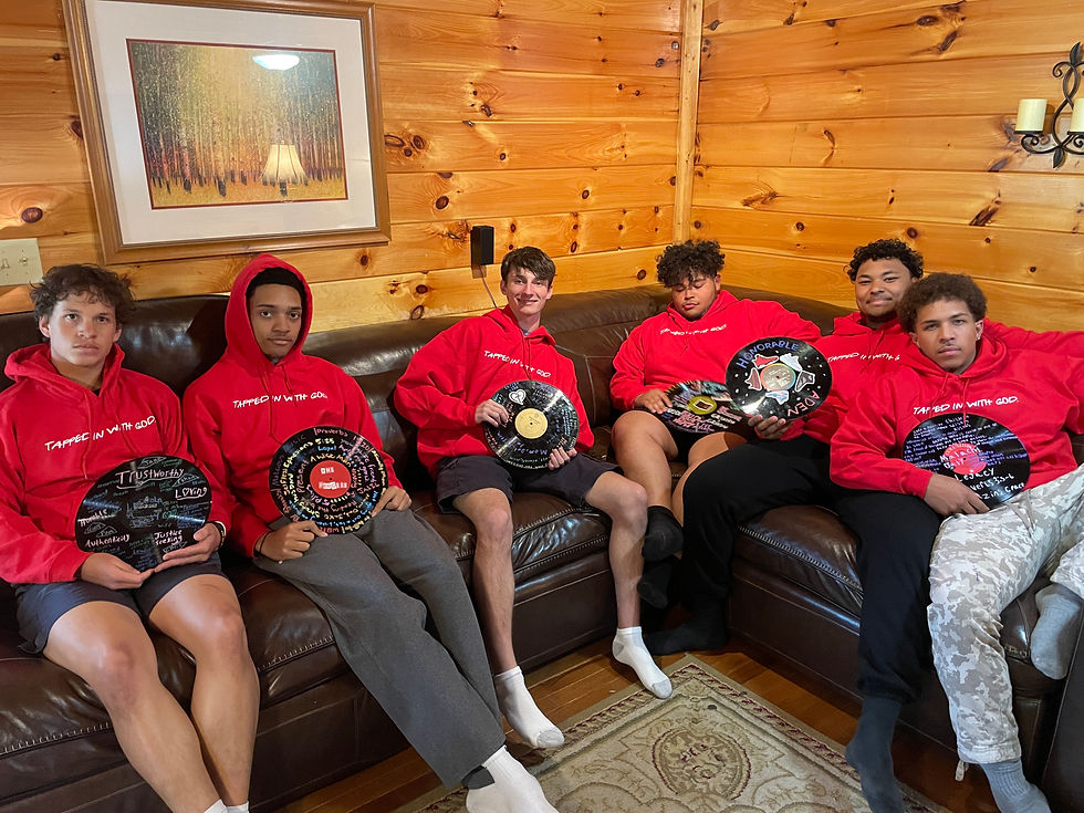 The FELLAS with their Legacy Albums...Trying to act tough!