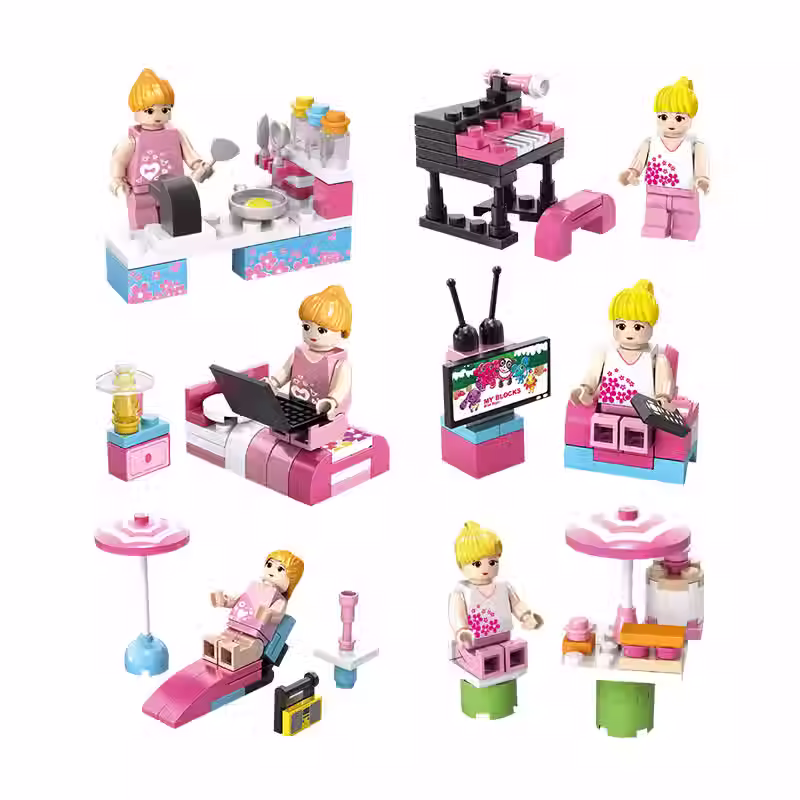 Miniaturbild: Girl Blocks set kockica za slaganje