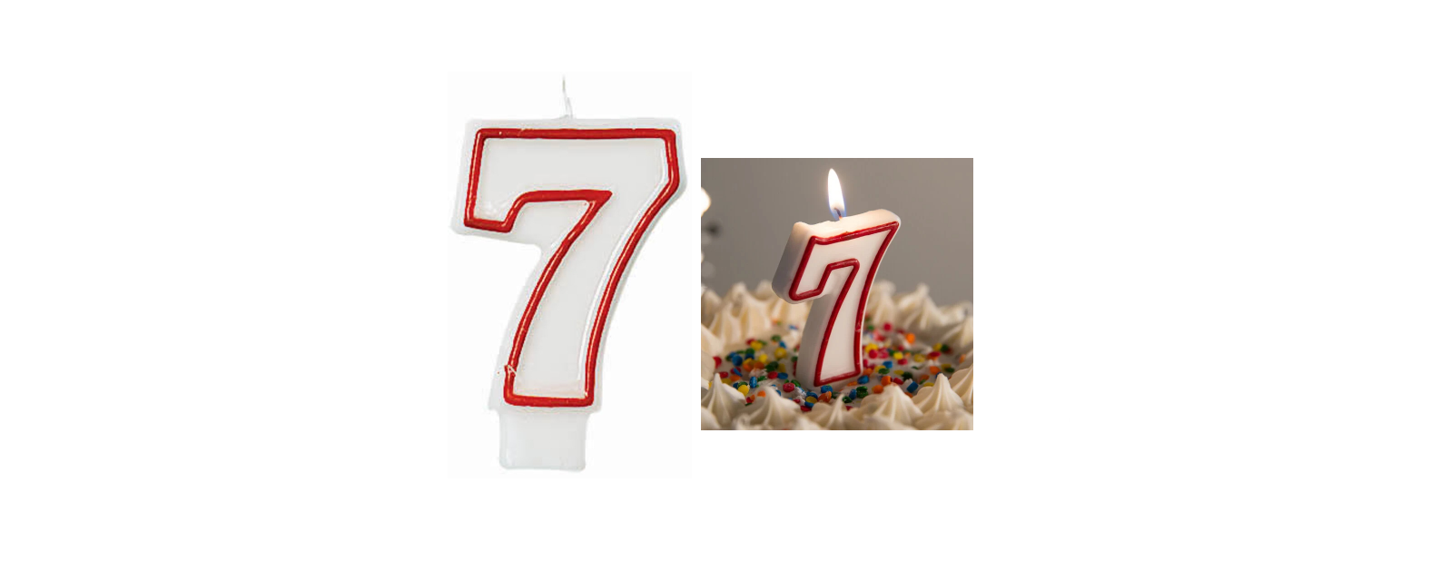 Maxi rođendanska svijeća - broj  (16cm)