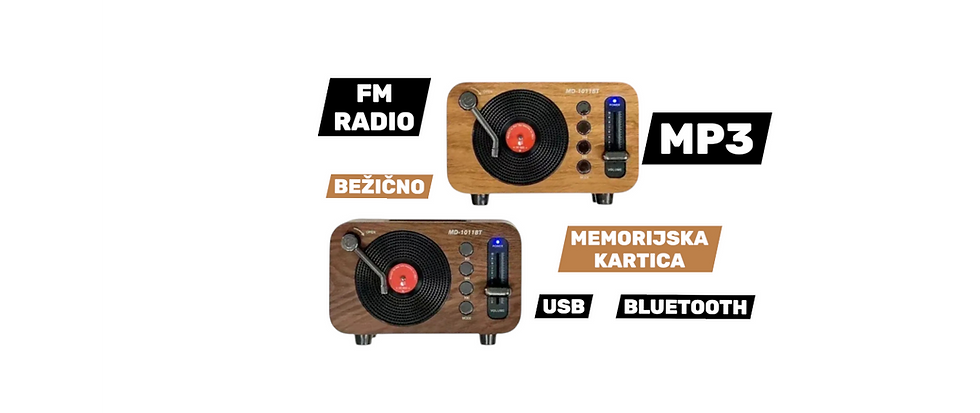 Miniature : Prijenosni multifunkcionalan retro FM radio Pronly