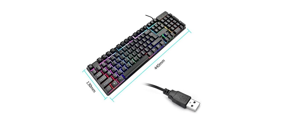 Miniaturbild: LED RGB tipkovnica Aerbes AB-D003