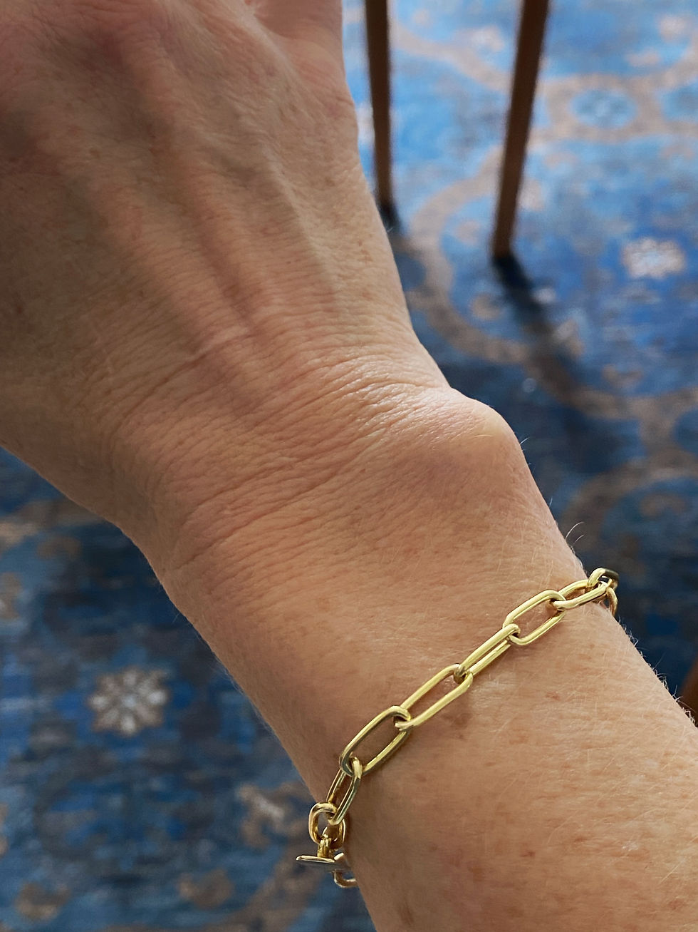 Thumbnail: 18K Gold Paperclip Bracelet