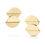 Thumbnail: 14K Gold Double Folded Circle Earrings