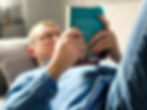 Man reading on the couch