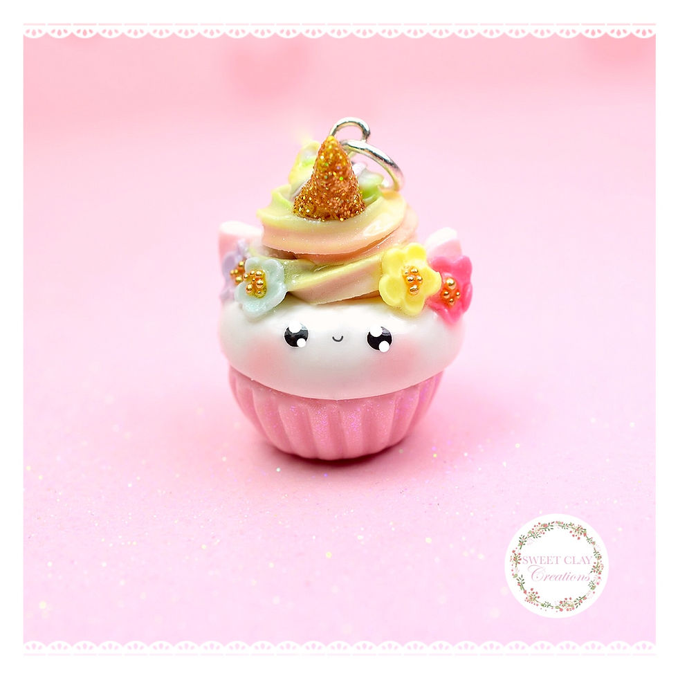 Unicorn Cupcake Kawaii Charm