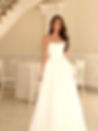 Danbury TW622 Tina Holly strapless satin princess wedding dress with basque waist