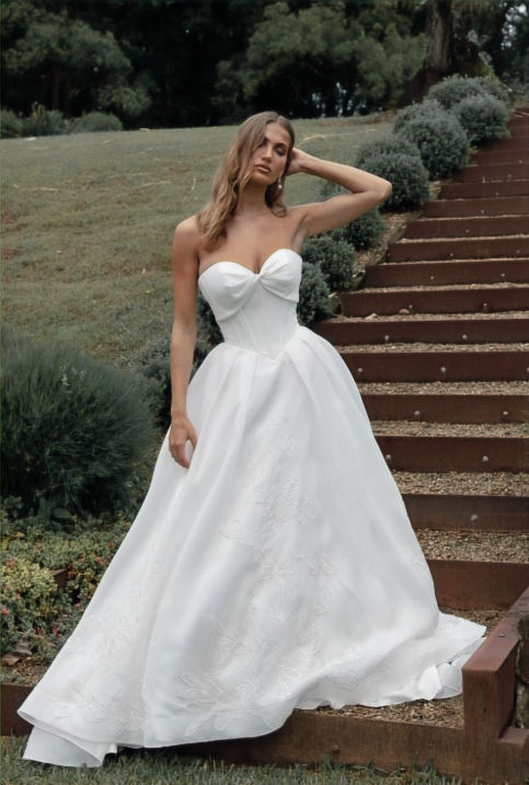 Thumbnail: Esmeralda MB2631 Maya Bella modern princess strapless wedding dress