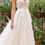 Thumbnail: low v neckline on illusion lace bodice wedding dress