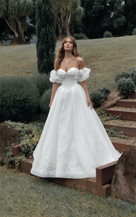 Thumbnail: Esmeralda MB2631 Maya Bella modern princess strapless wedding dress