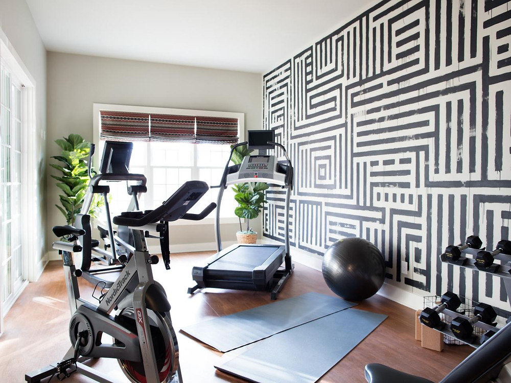 energetic walls for home workout area