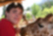 Jake with Giraffe