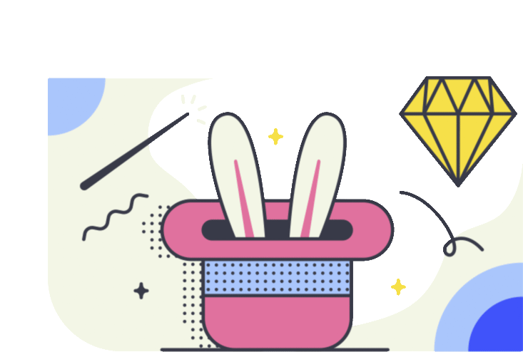 Rabbit in magician's hat