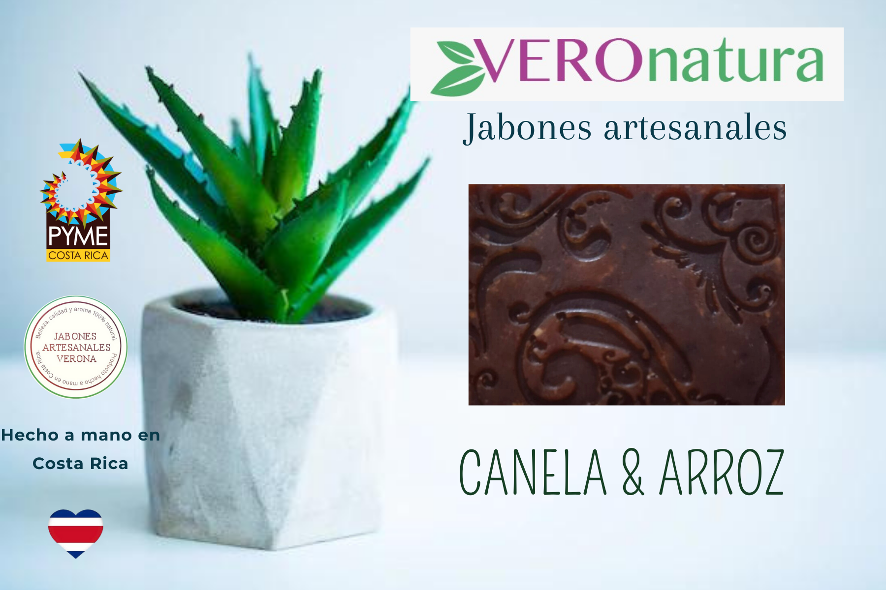 Jabón artesanal de Arroz y Canela 110 g