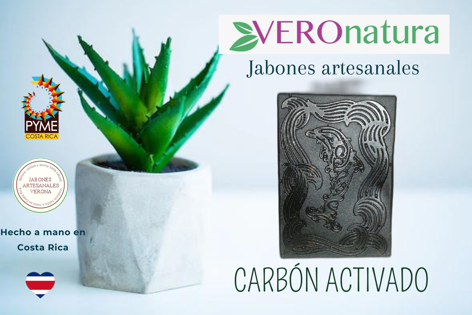 Jabón artesanal de Carbón Activado 110g
