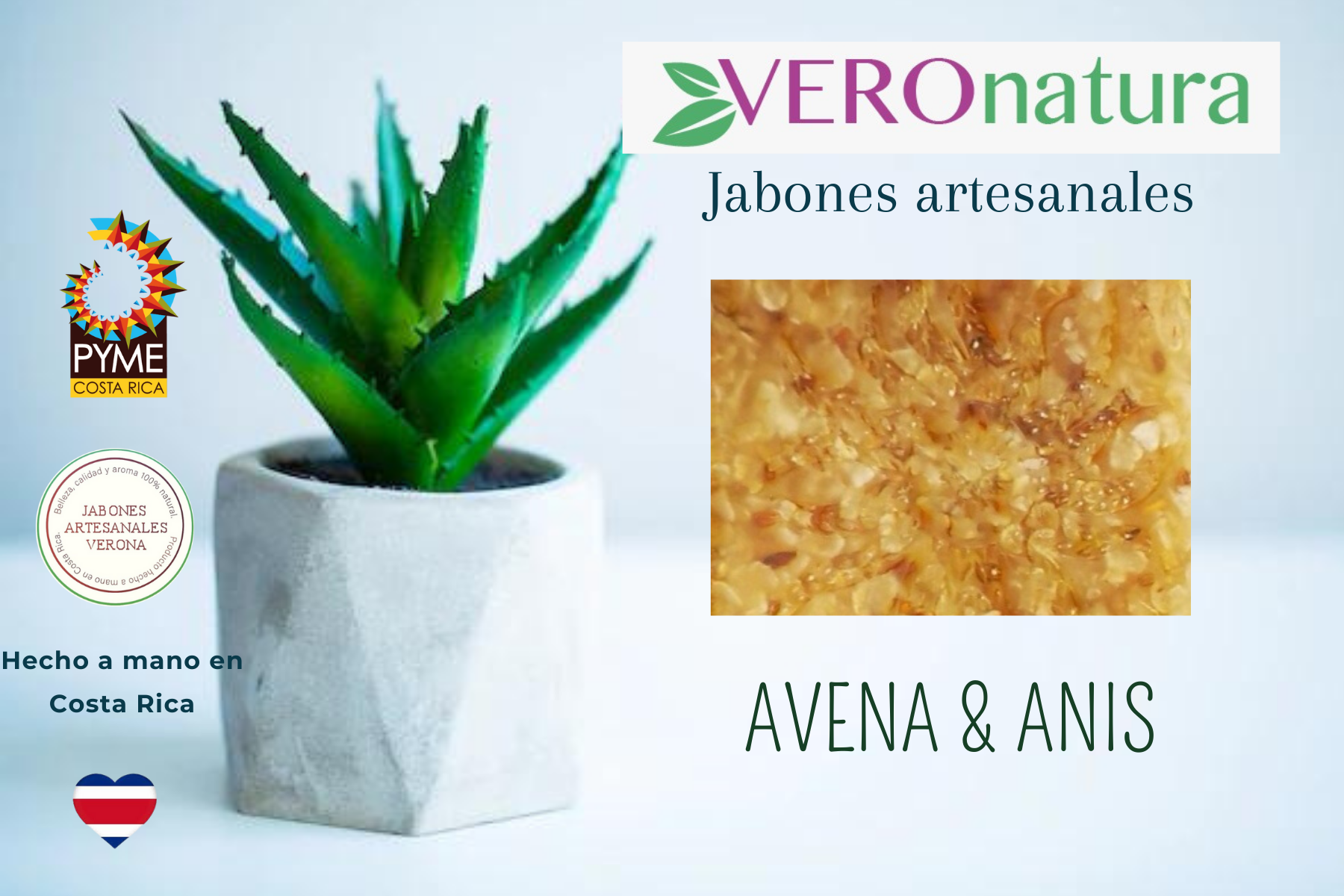 Jabón artesanal  de Avena y Anís 110 g