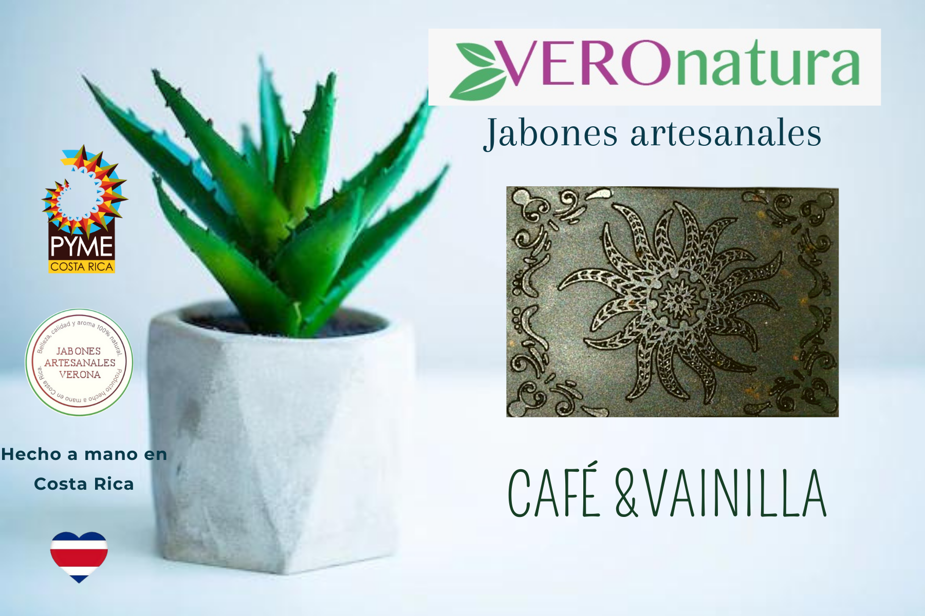 Jabón artesanal  de Café y Vainilla 110 g