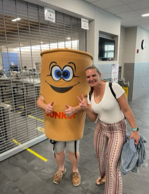 Principal Cuppy on the Scene for Teacher Appreciation Day at NMRHS