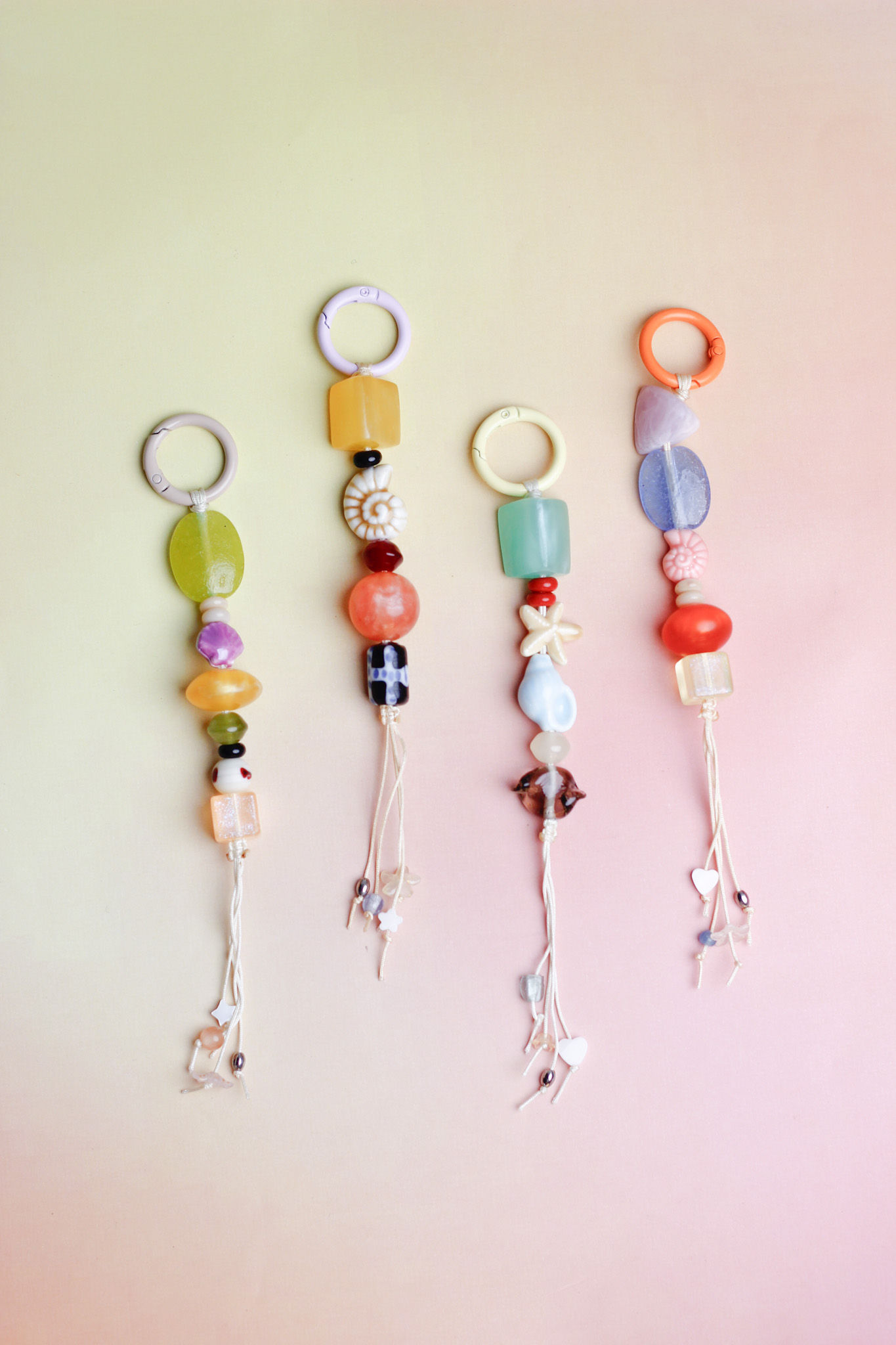 Ceana Key Chain and Bag Charm Rope Beaded