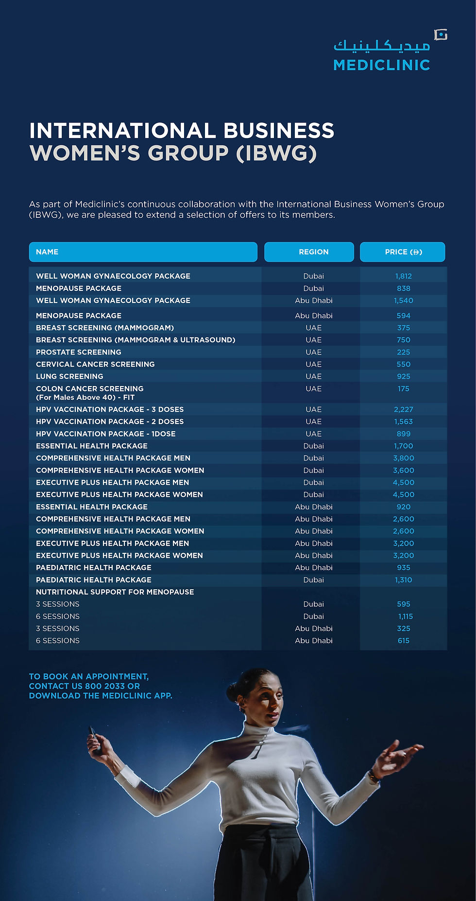 Mediclinic's Offers to IBWG Members