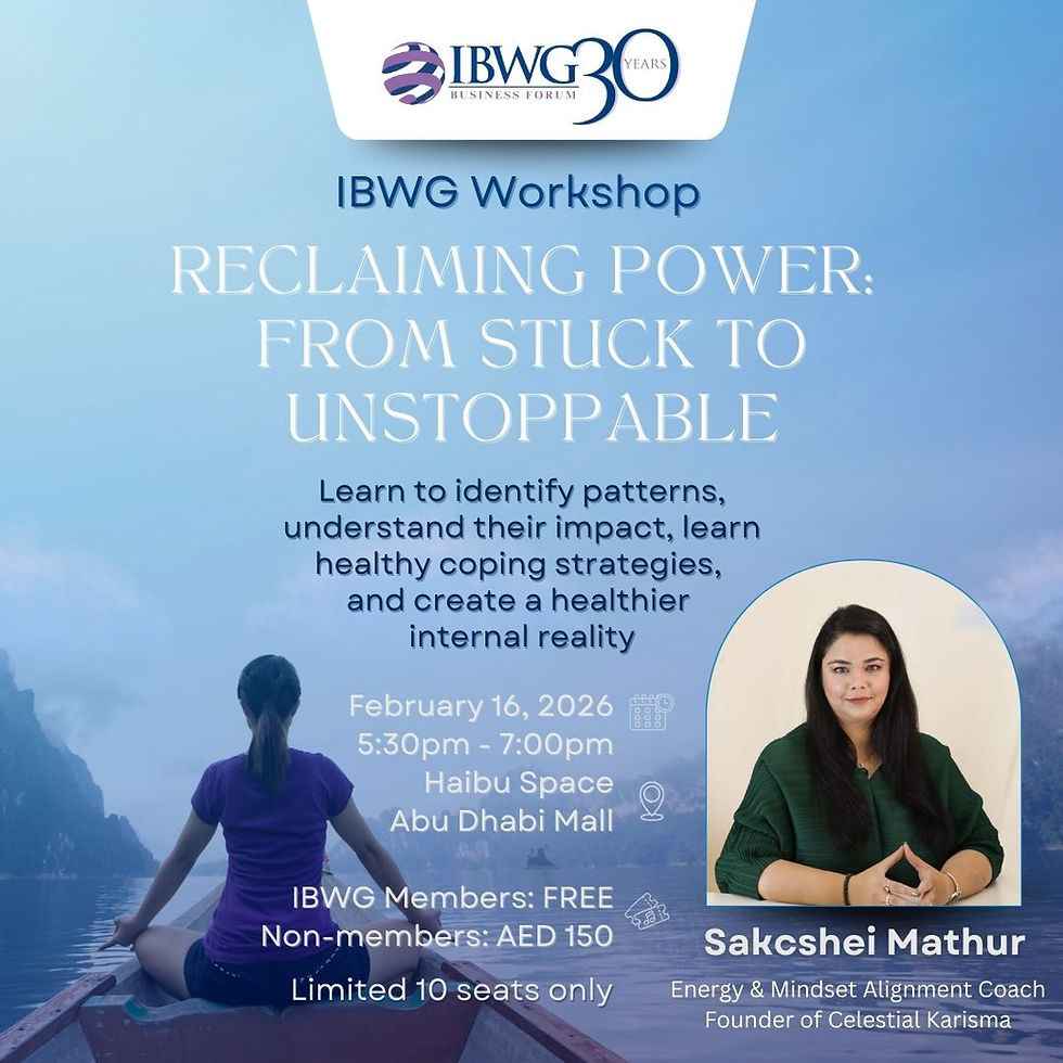 IBWG Workshop: Reclaiming Power: From Stuck to Unstoppable