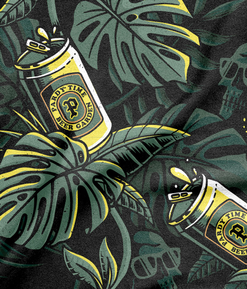 Repeat patterns tropical botanical textile design by Ramskill Design Studio