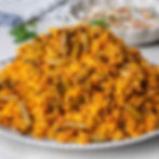 Loubia polo with Beef cubes