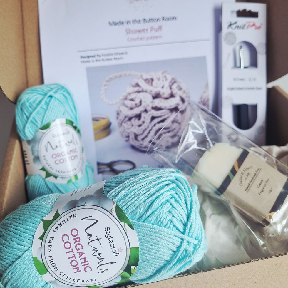 Thumbnail: Beginner-Friendly Shower Puff Crochet Kit – with organic cotton yarn