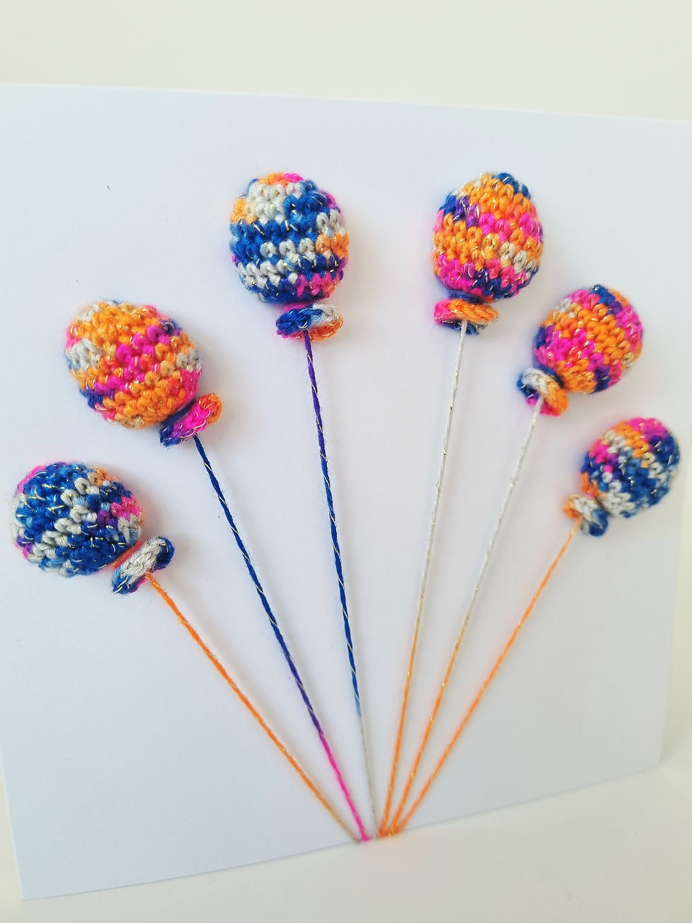 Thumbnail: Handmade Crochet 3D Balloons Card