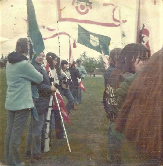 1976 Corps Camp - Cheryl Morgan, Teresa Winger, Chris Meed, Sherry Corner, Kelly McHutchion, Linda S?