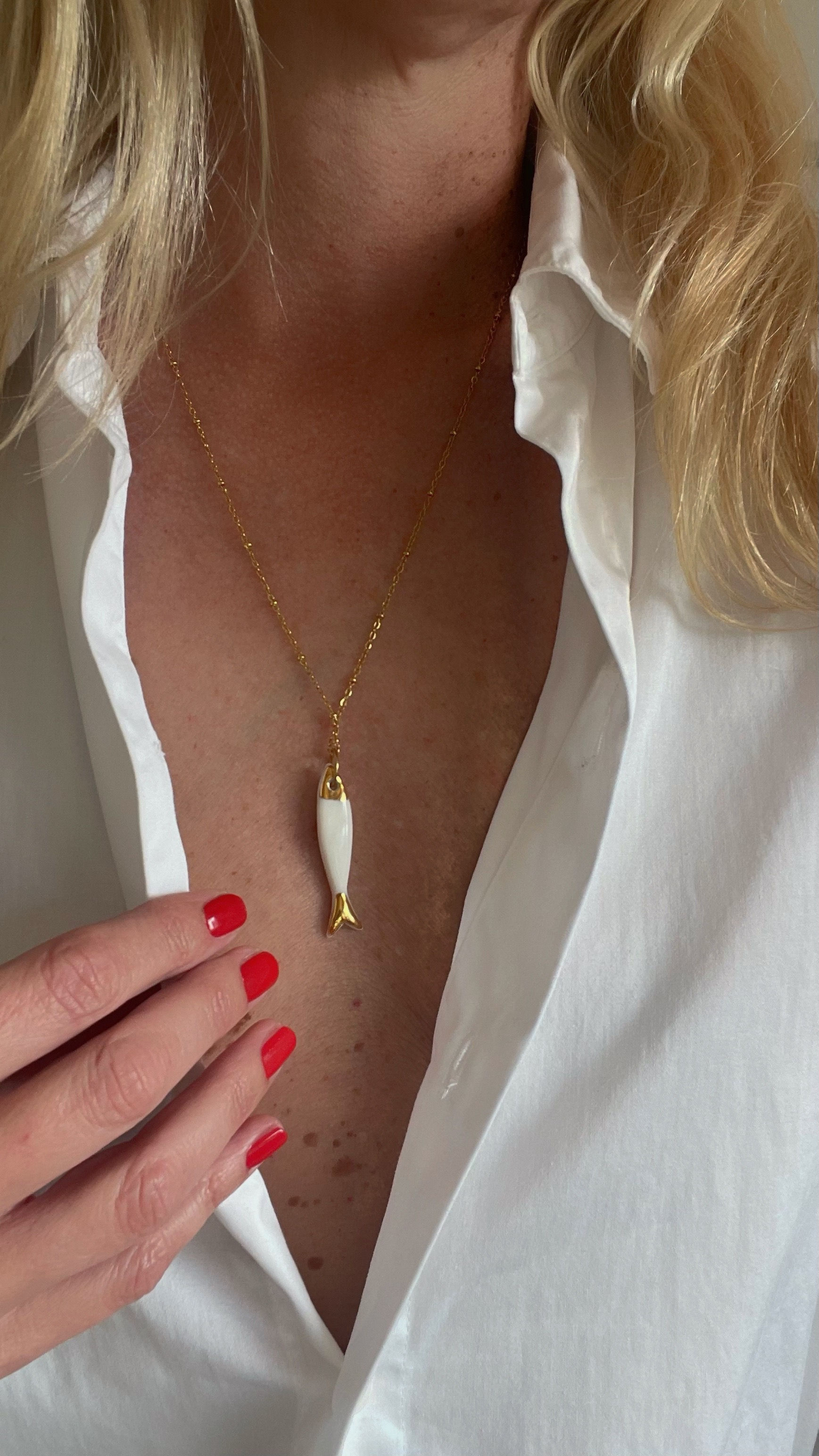 Collier Sardine pendentif