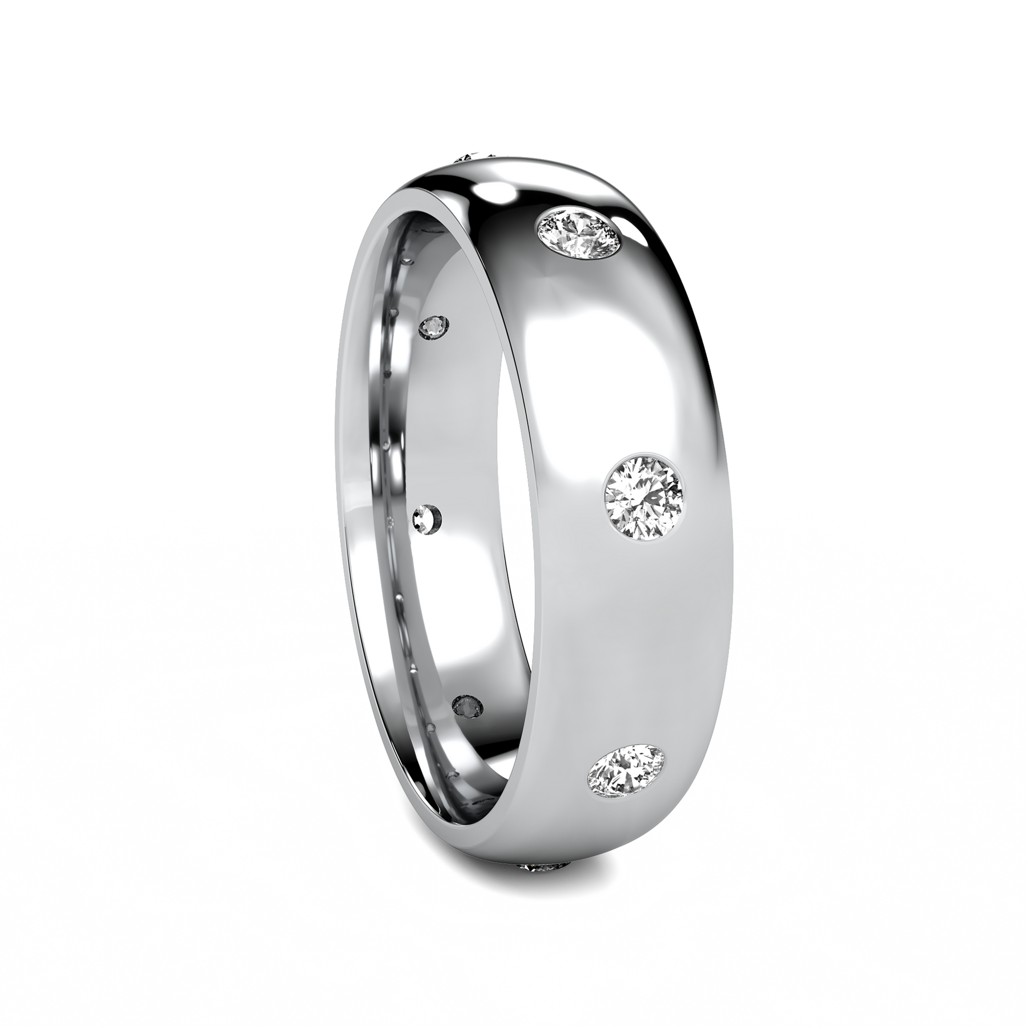 Round Diamond Dome Band