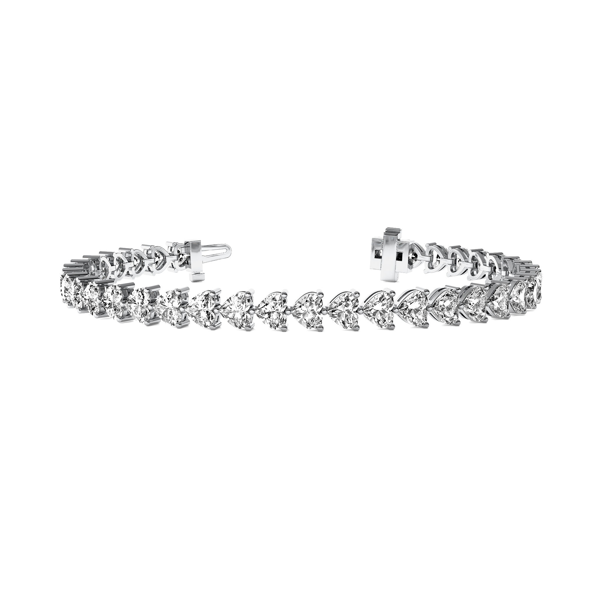 Heart Diamond Tennis Bracelet