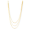 Thumbnail: 14K Gold Multi-Strand Herringbone Necklace