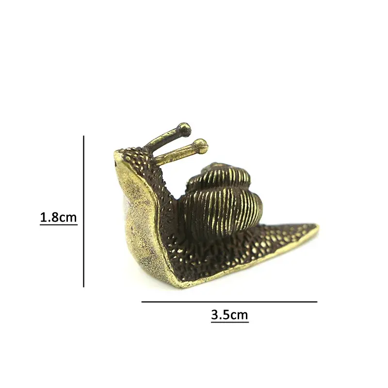 Thumbnail: Cute Mini Vintage Brass Snail Portable Animal Statue Incense Holder