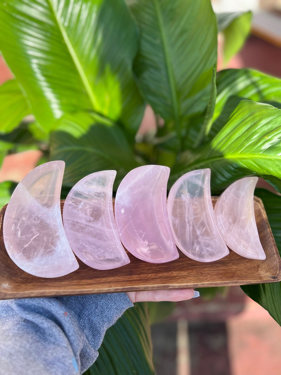 Rose Quartz Moon Bowl