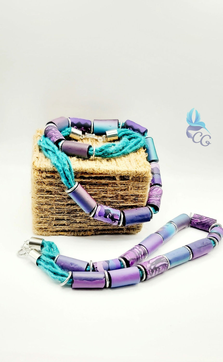 Thumbnail: Handmade necklace "Tube beads"