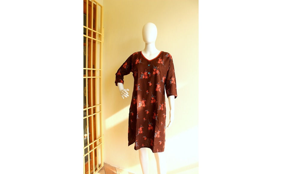 Chestnut Color Rayon Kurti