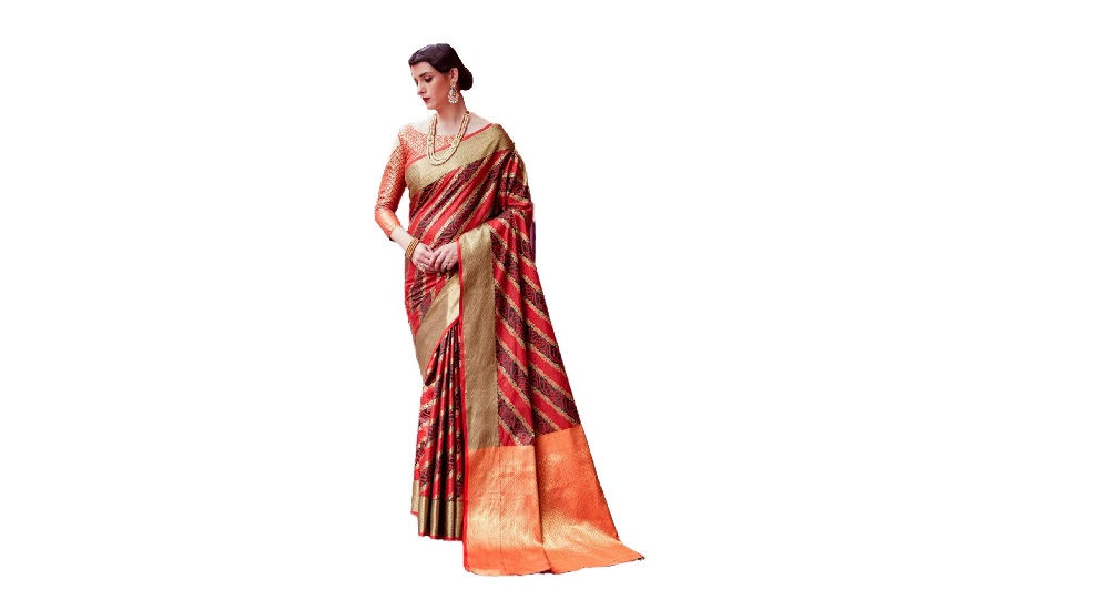 SASTHA Maroon Silk Saree