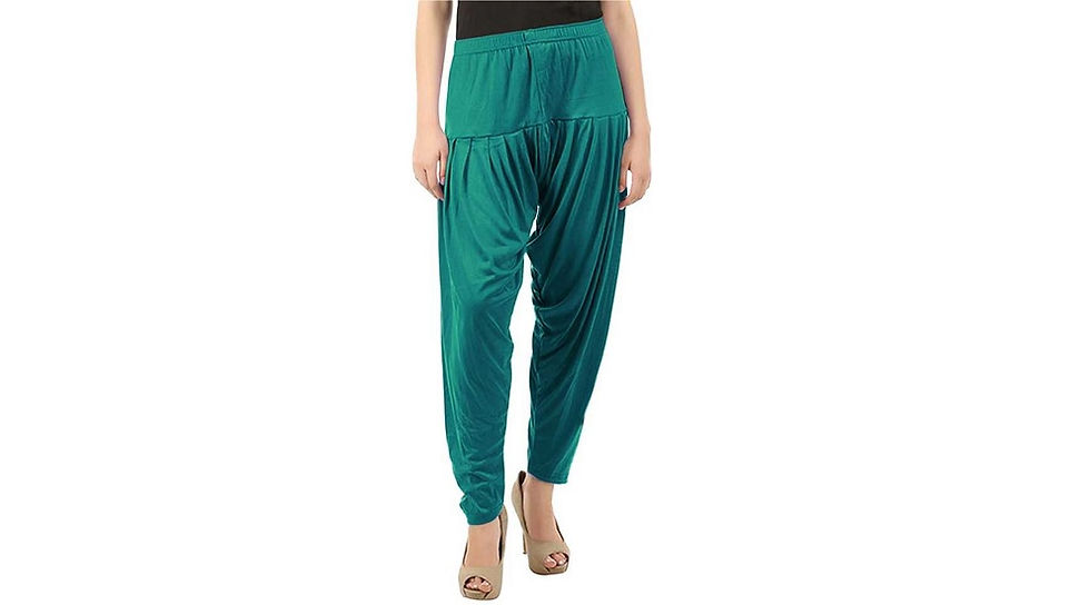 Thumbnail: Dark Green Patiala Pant Side View