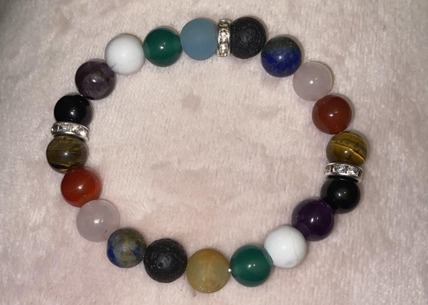 Natural gemstone beaded bracelet