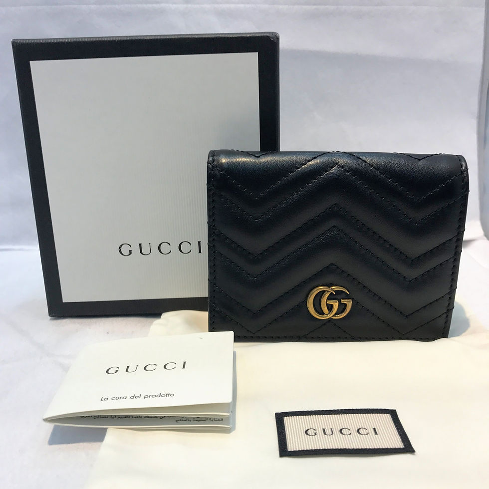 サムネイル： GUCCI	札入れカードケース　GGマーモント　ブラック
