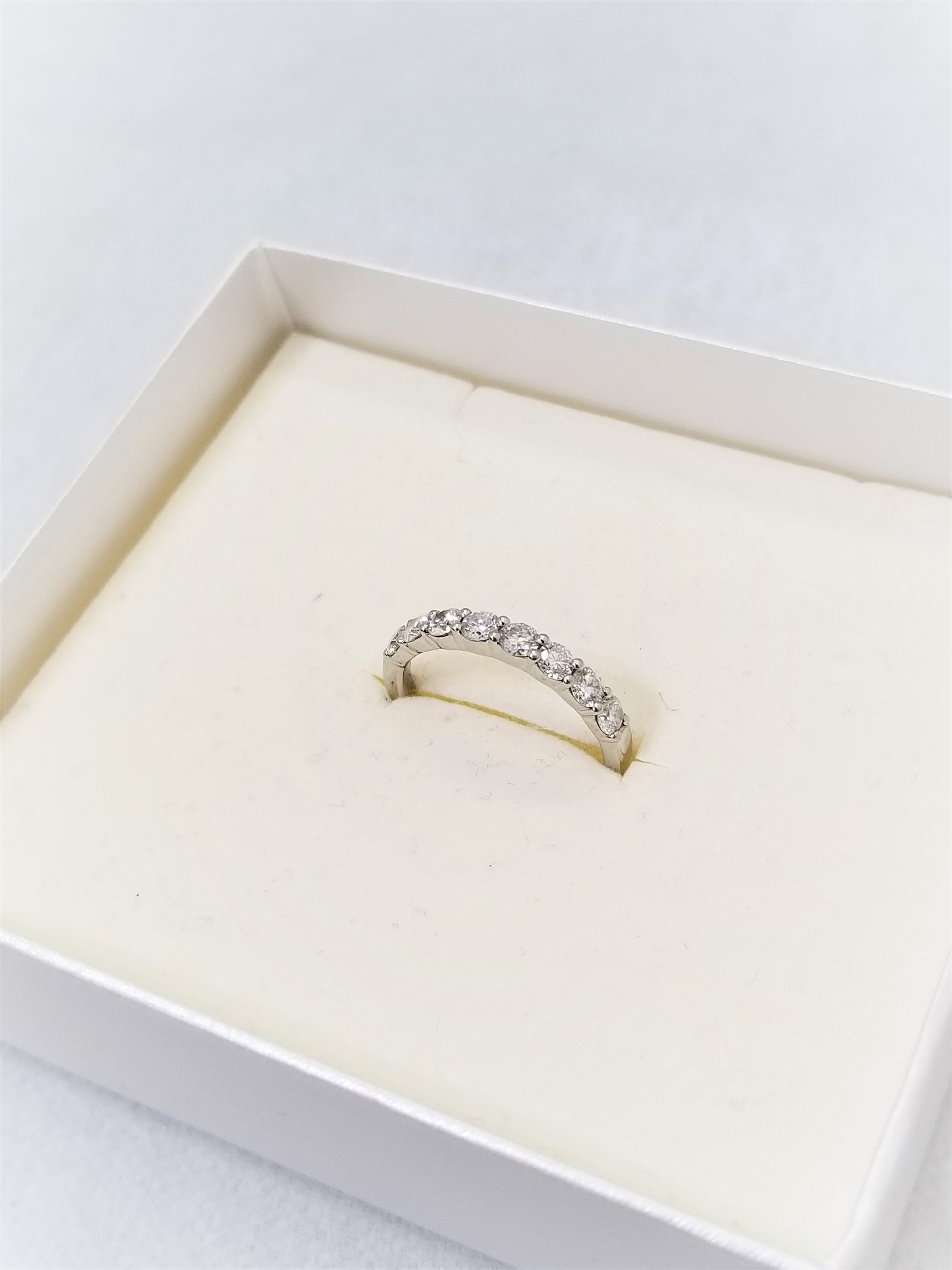 4℃ 0.8ct 8Pダイヤリング 12号 PT950